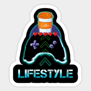 Lifestyle Coffee Gamer Quote Sticker